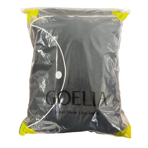 Goelia Womens Black Button-Up Pajama Set With White Piping Trim Sz 4 - New - Picture 12 of 14